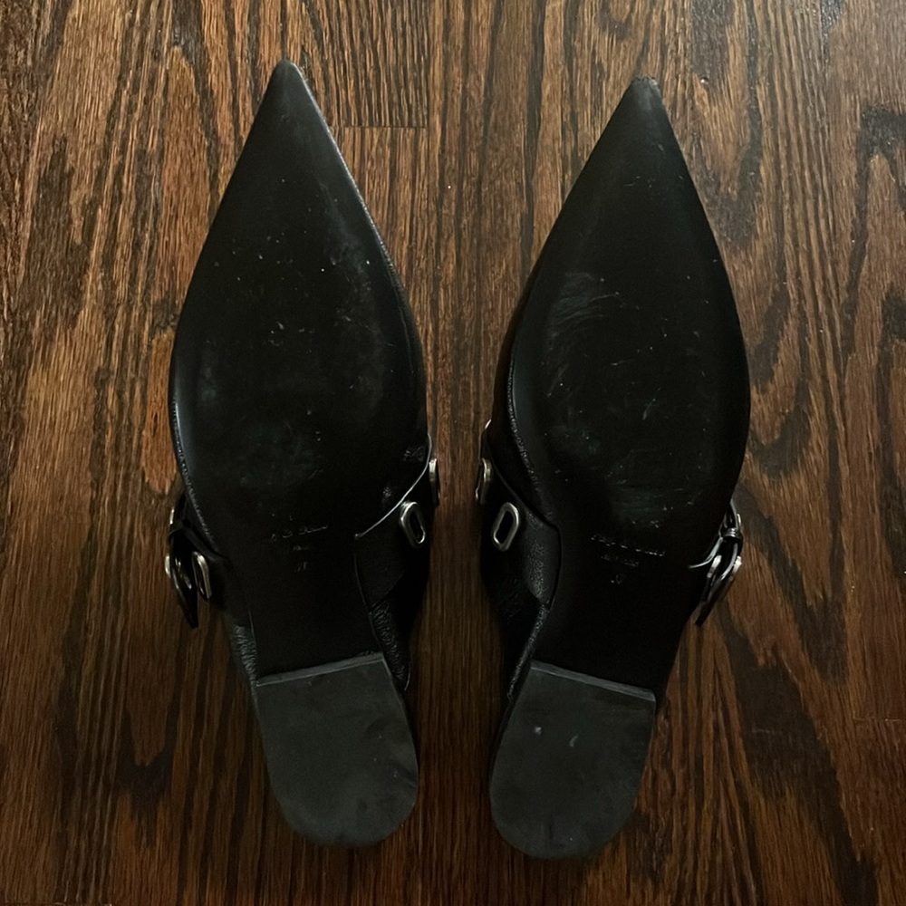 rag & bone Black Mules with Silver Accents - Picture 3 of 4
